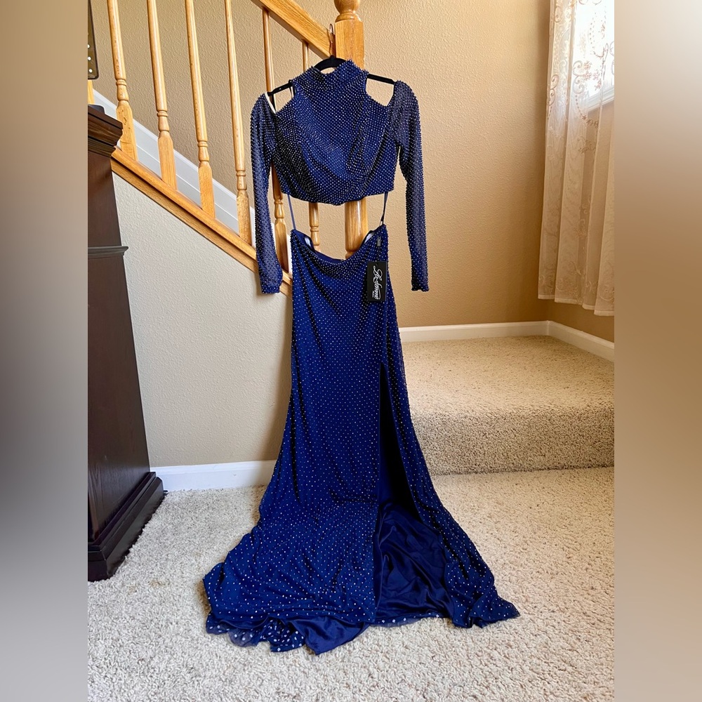 NWT La Femme 2-piece beaded dress
